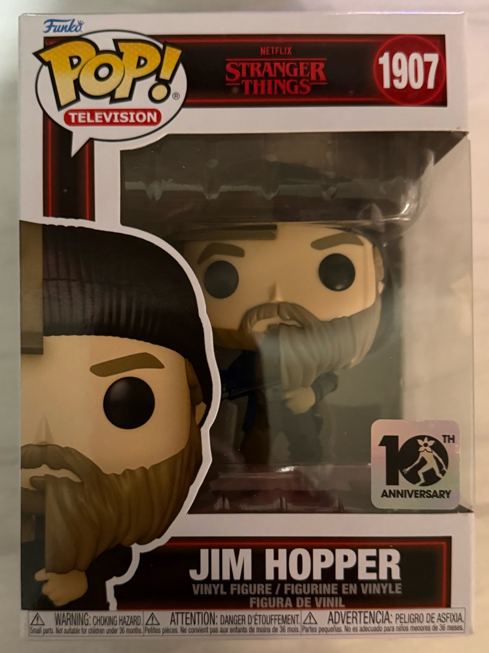 Funko Pop! Jim Hopper Stranger Things Vinyl Figure – Black, Brown, White